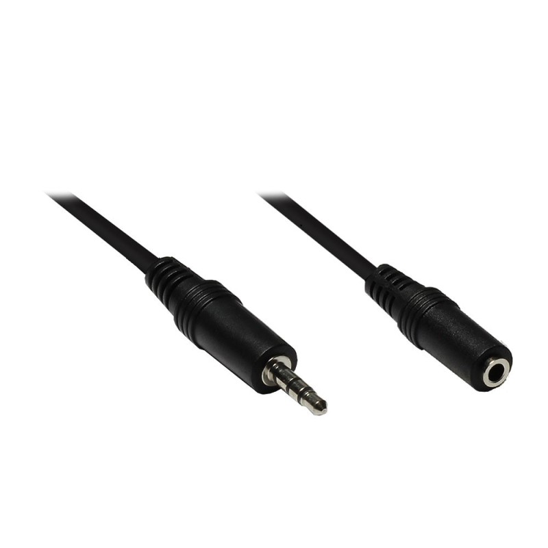 Good Connections Klinke Cavo 2m Stecker - Buchse Stereo Nero